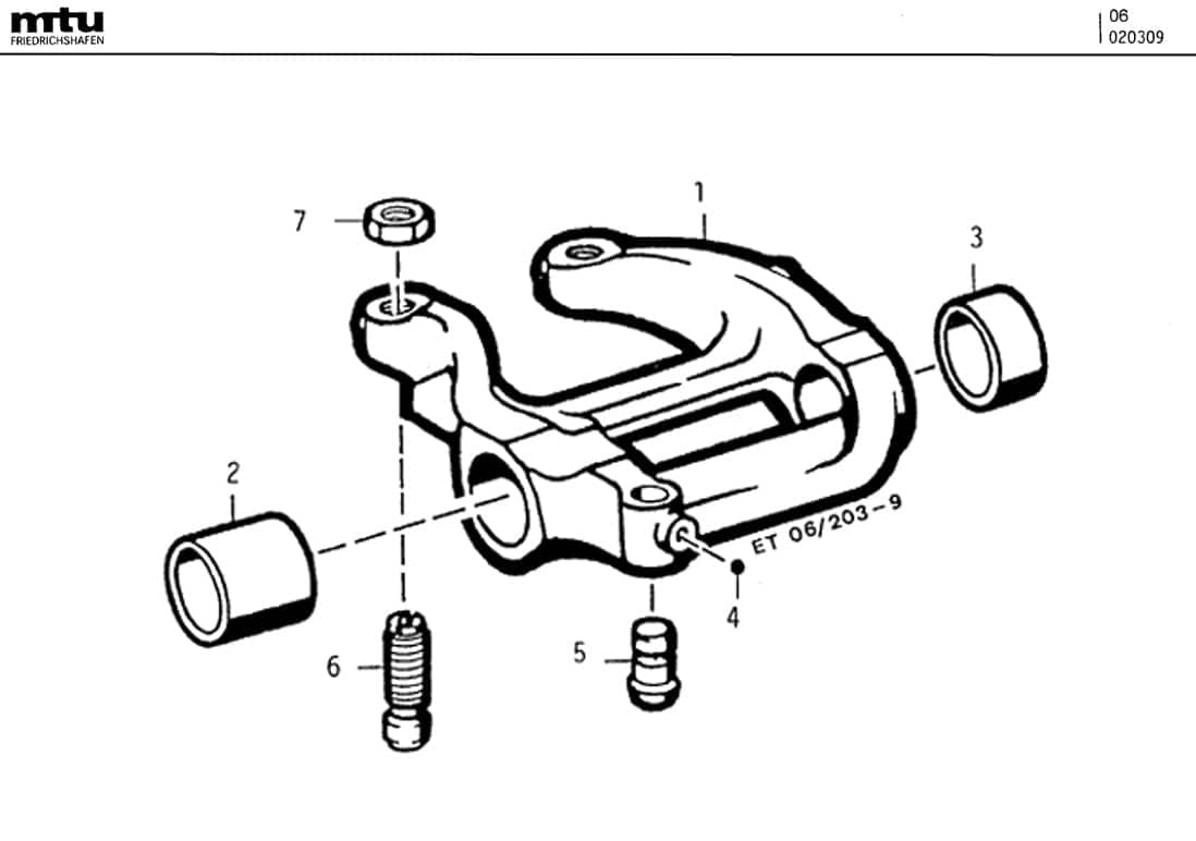 MTU 5500500334 Technical Engineering Exploded View