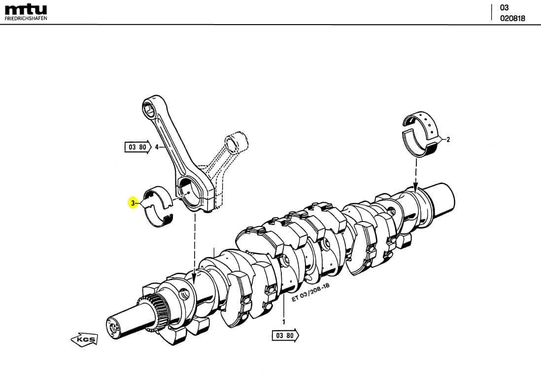 MTU 5550302160 Technical Engineering Exploded View