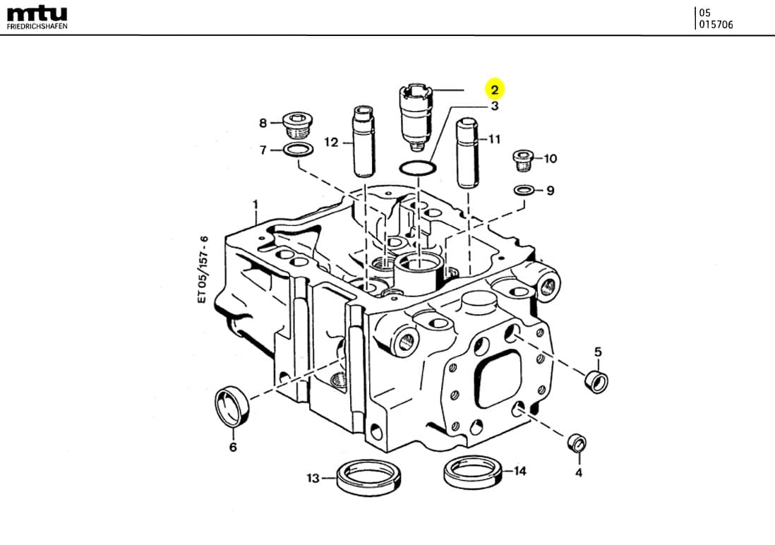 MTU 5550170053 Technical Engineering Exploded View