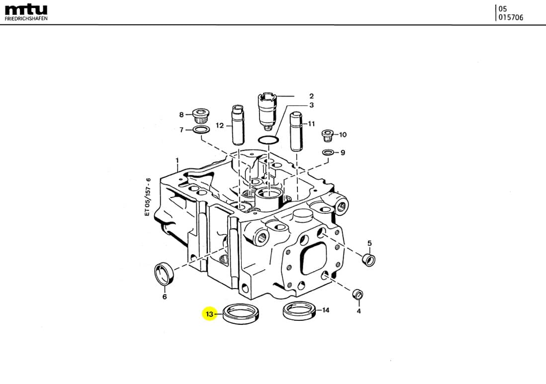 MTU 5500531231 Technical Engineering Exploded View