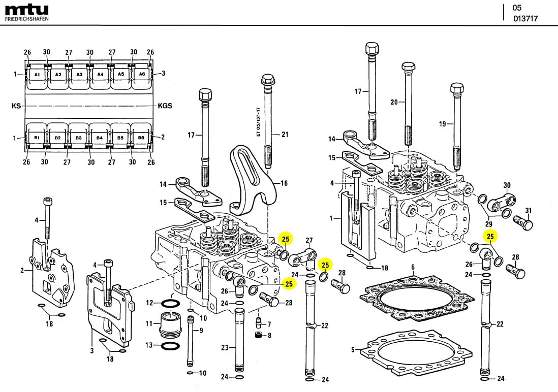 MTU 0029977940 Technical Engineering Exploded View