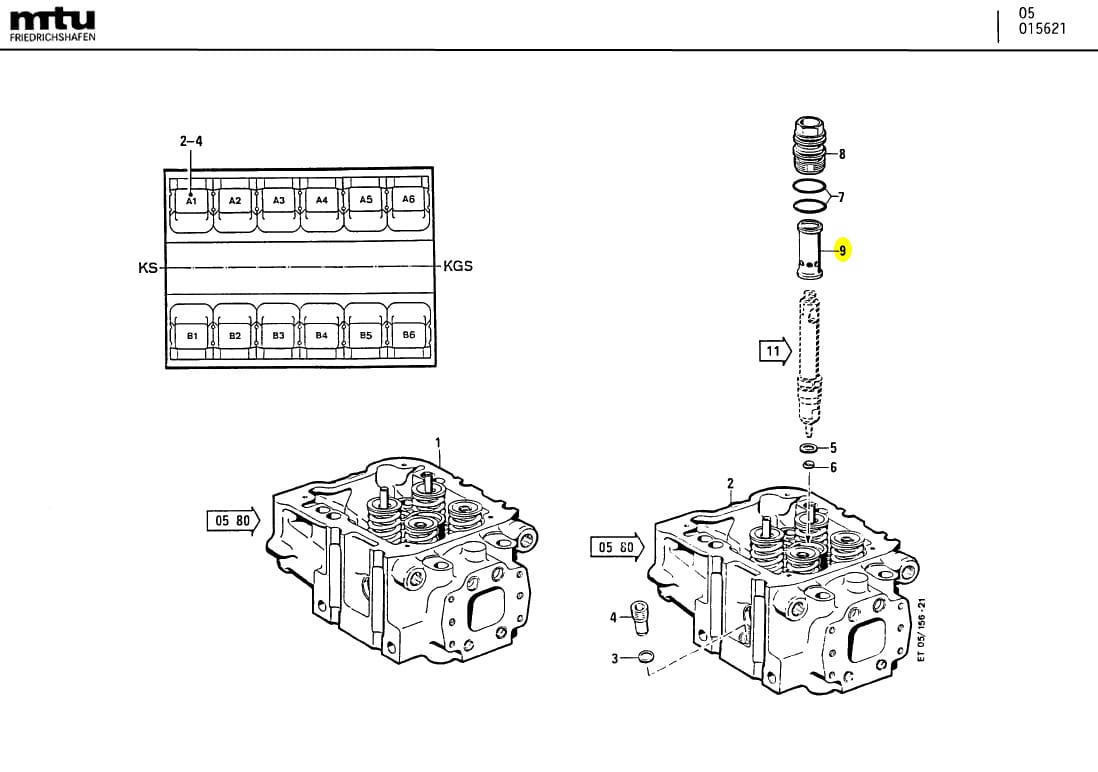 MTU 5550170553 Technical Engineering Exploded View