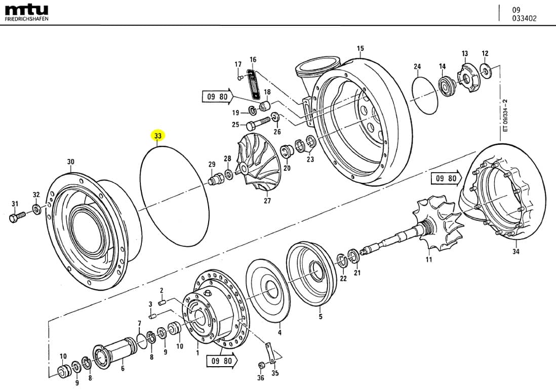 MTU 700429270001 Technical Engineering Exploded View