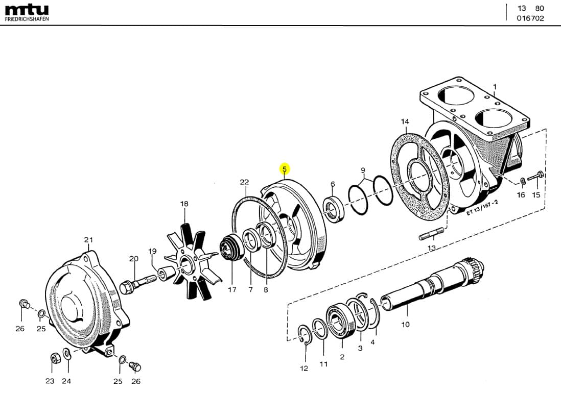 MTU 5502040176 Technical Engineering Exploded View