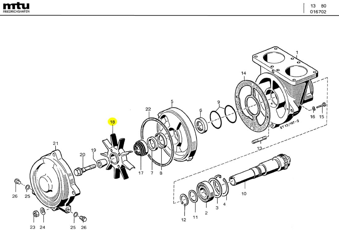 MTU 5502040906 Technical Engineering Exploded View