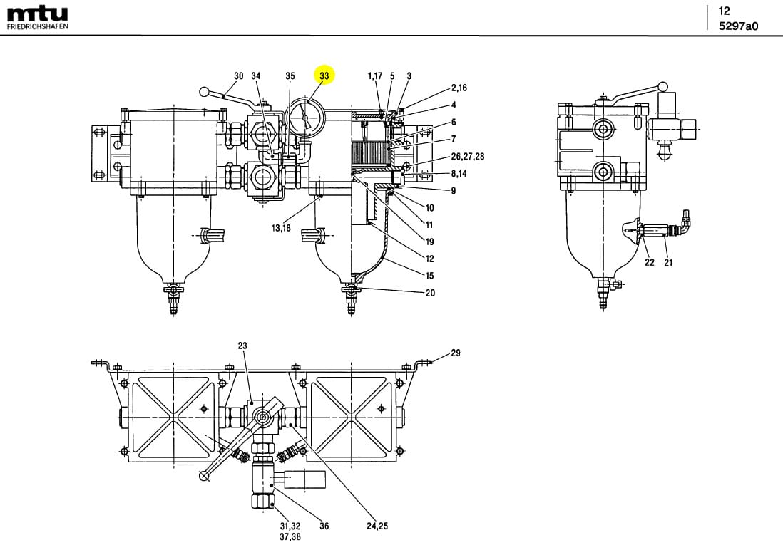 MTU 8690920024 Technical Engineering Exploded View