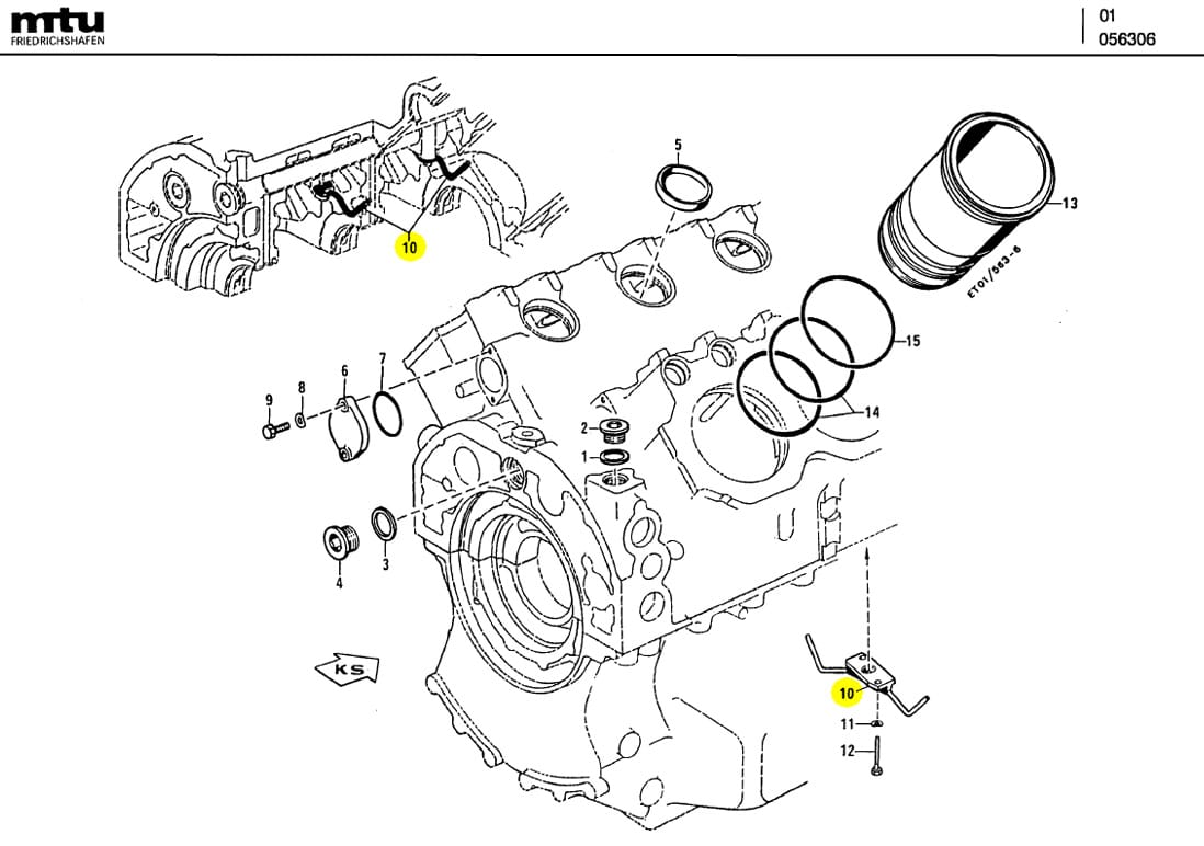 MTU 5550101251 Technical Engineering Exploded View