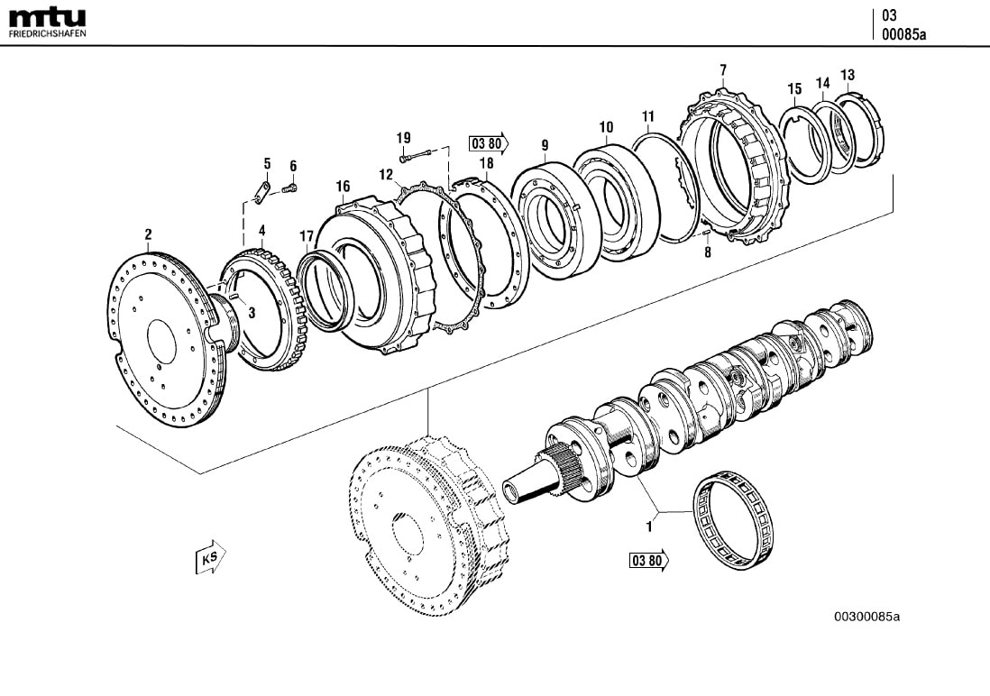MTU 135B03020/2 Technical Engineering Exploded View