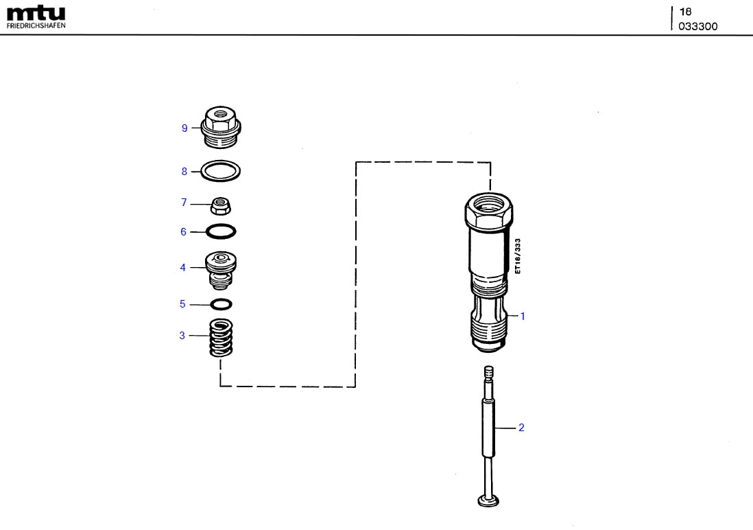 MTU 206925008000 Technical Engineering Exploded View