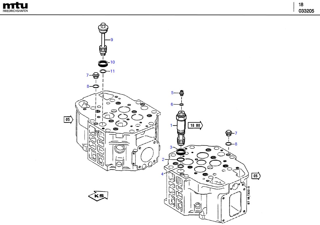 MTU 5840900595 Technical Engineering Exploded View