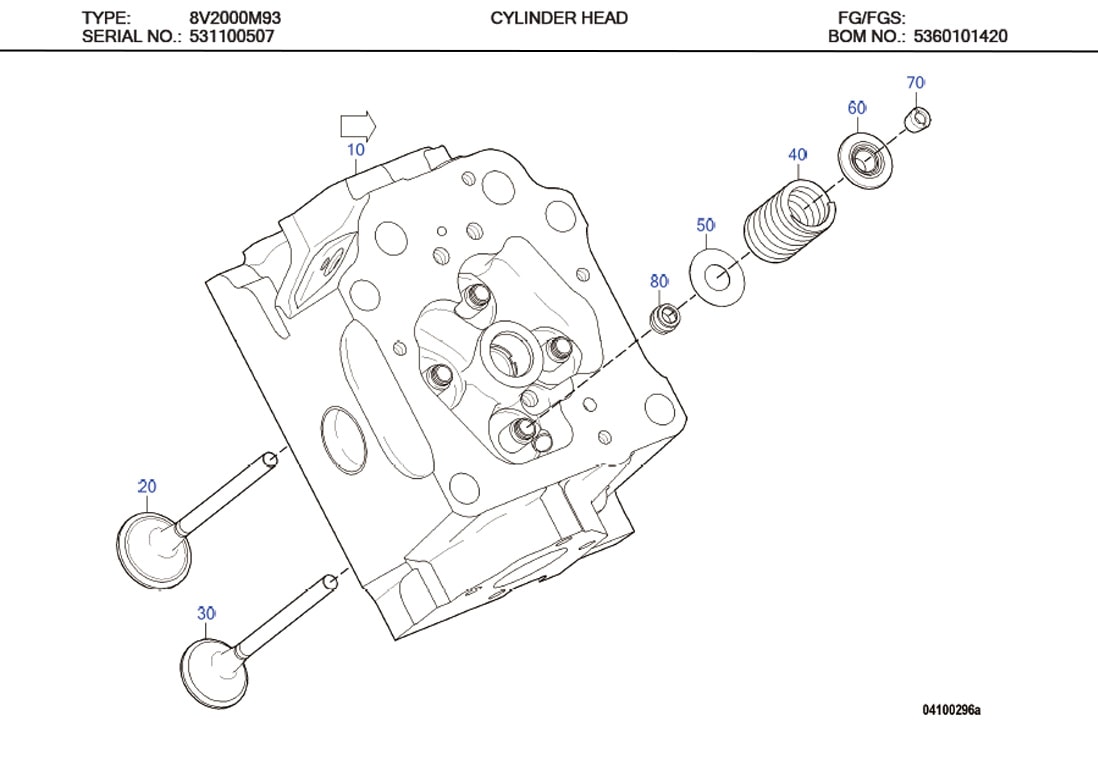 MTU 5410530225 Technical Engineering Exploded View