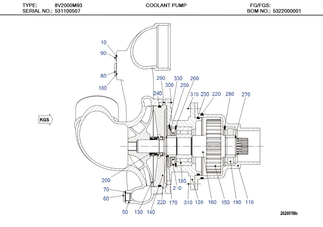 MTU 8699970498 Technical Engineering Exploded View