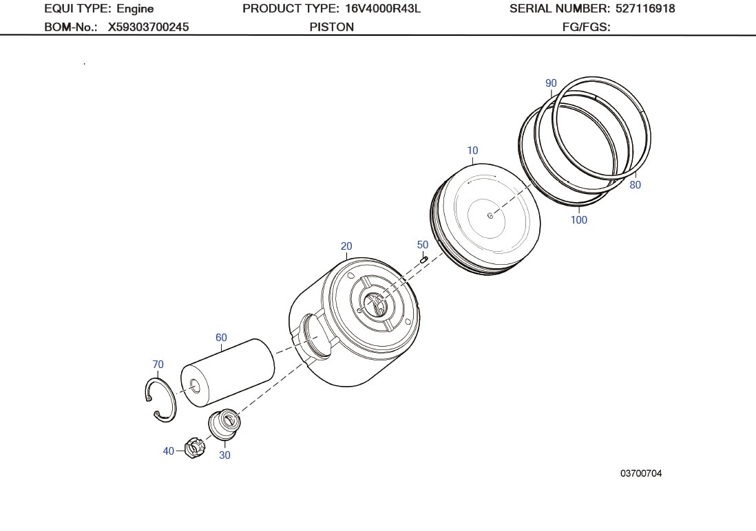 MTU 0090375019 Technical Engineering Exploded View