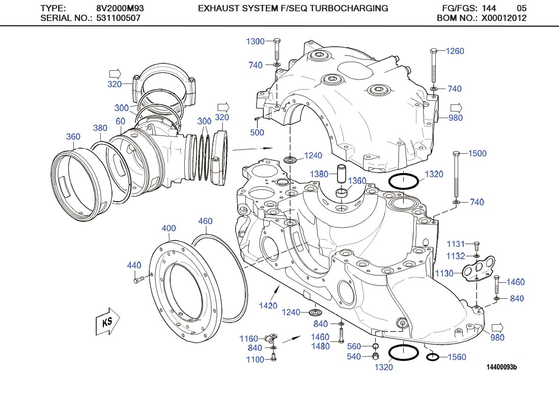 MTU X51214200004 Technical Engineering Exploded View