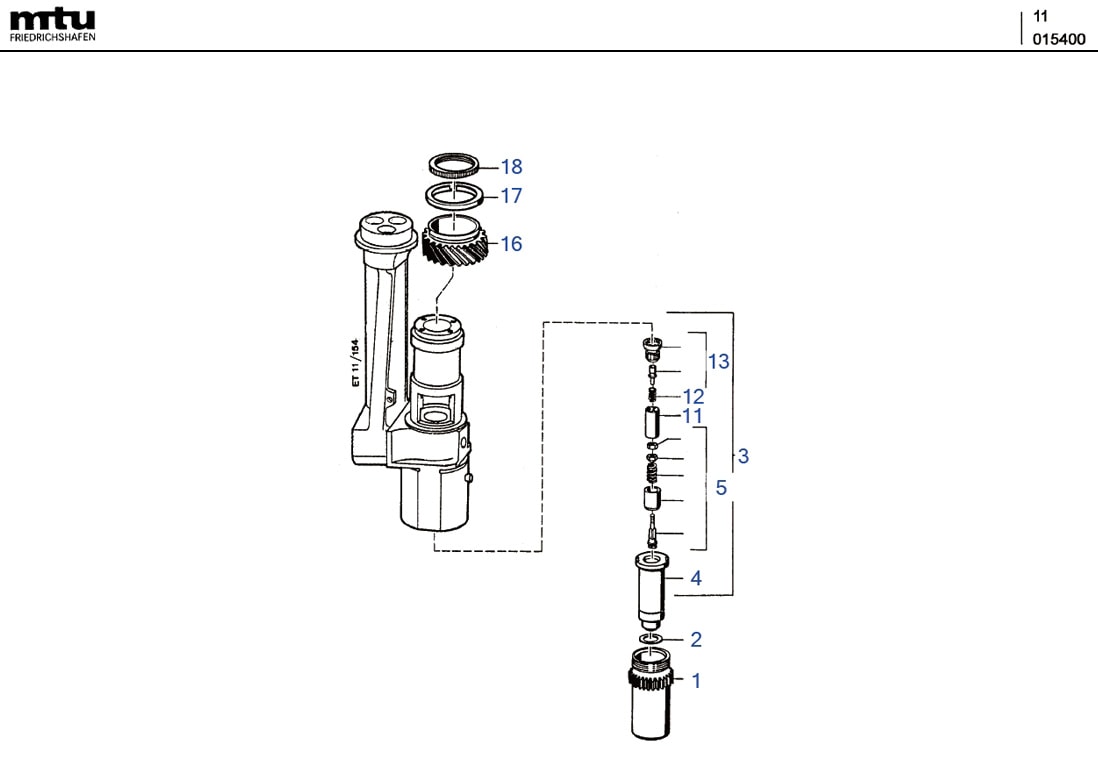 MTU 000N33726/1 Technical Engineering Exploded View