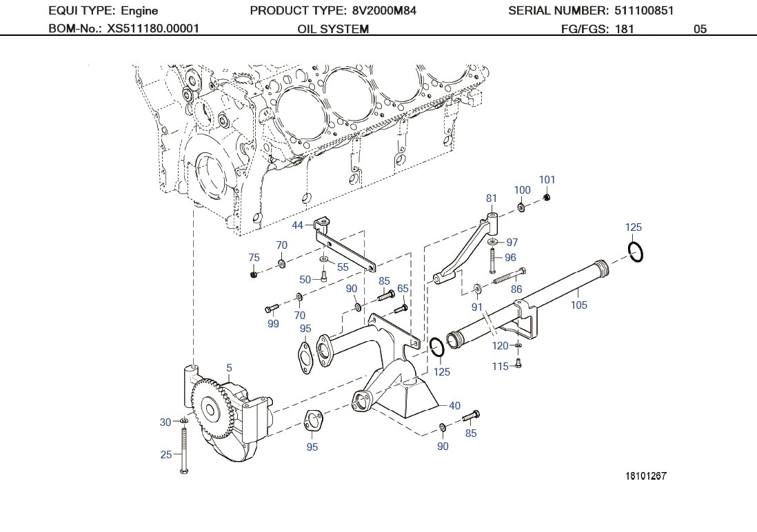 MTU 5321800001 Technical Engineering Exploded View