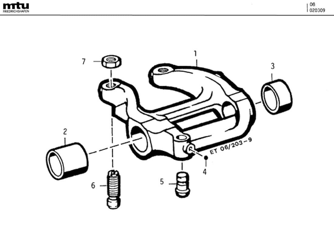 MTU 5500500334 Technical Engineering Exploded View