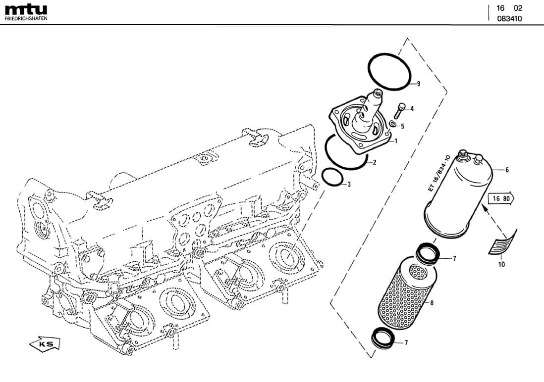 MTU 5501800016 Technical Engineering Exploded View
