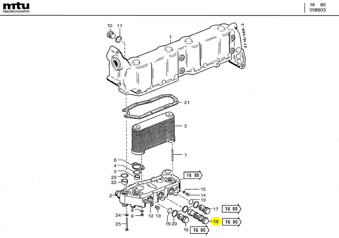 MTU 5501800915 Technical Engineering Exploded View