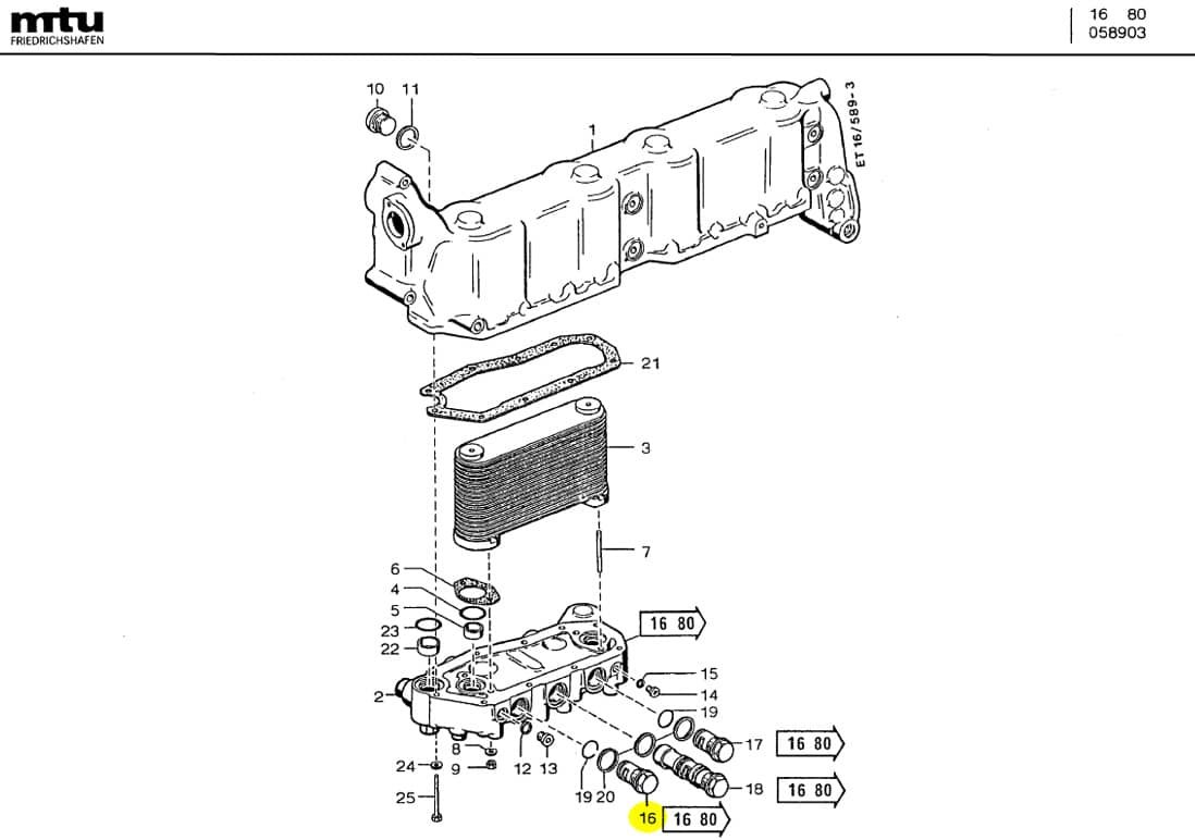 MTU 5501801115 Technical Engineering Exploded View