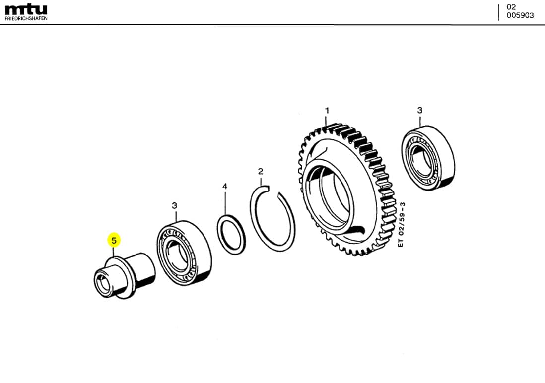 MTU 8381810625 Technical Engineering Exploded View