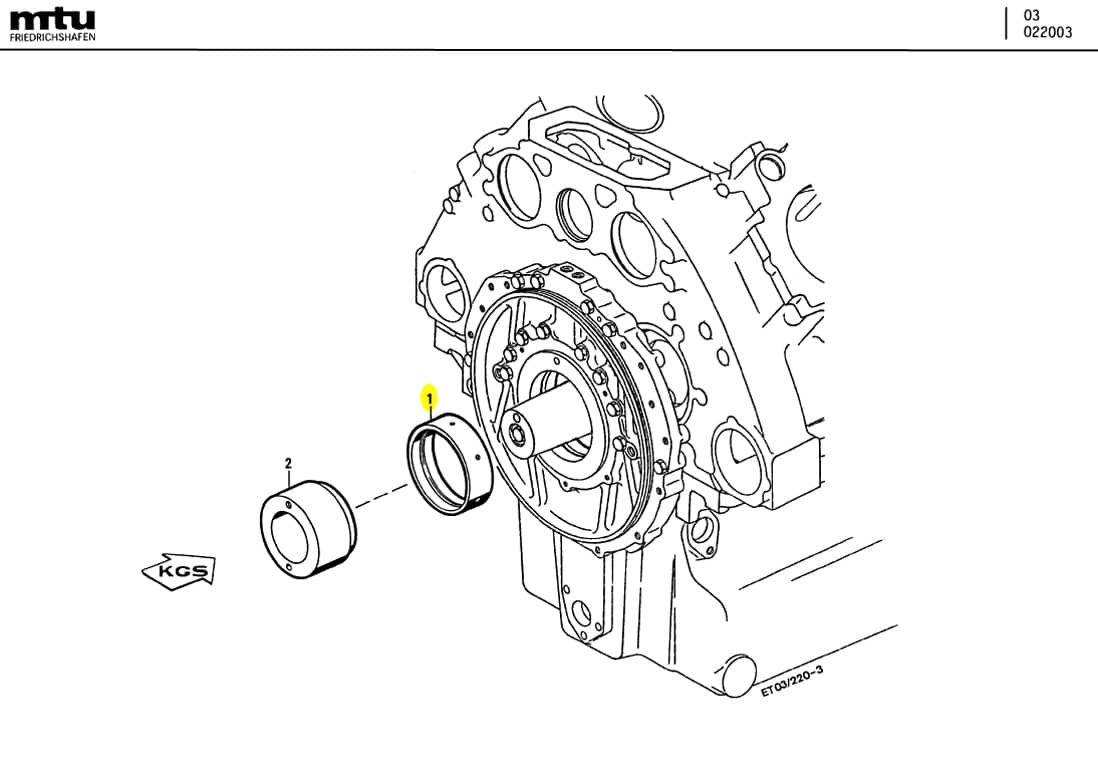 MTU 5550330130 Technical Engineering Exploded View