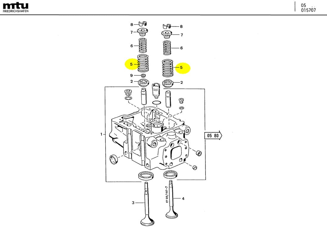 MTU 5500530020 Technical Engineering Exploded View