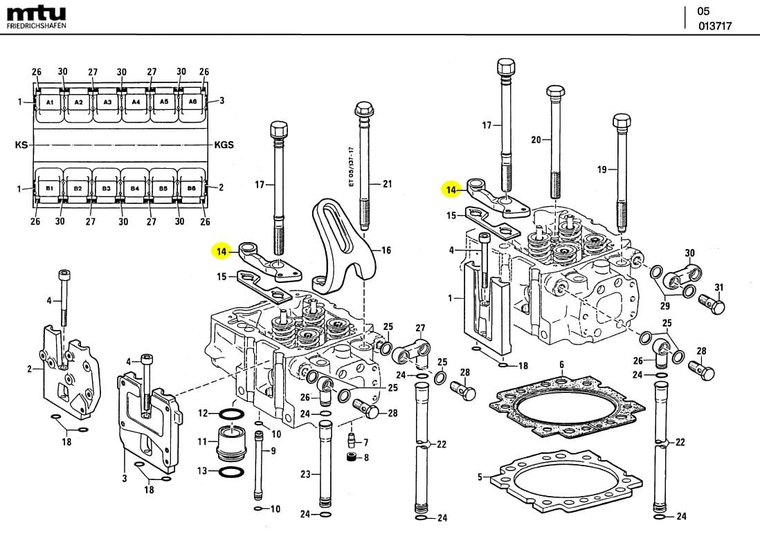 MTU 5500160597 Technical Engineering Exploded View