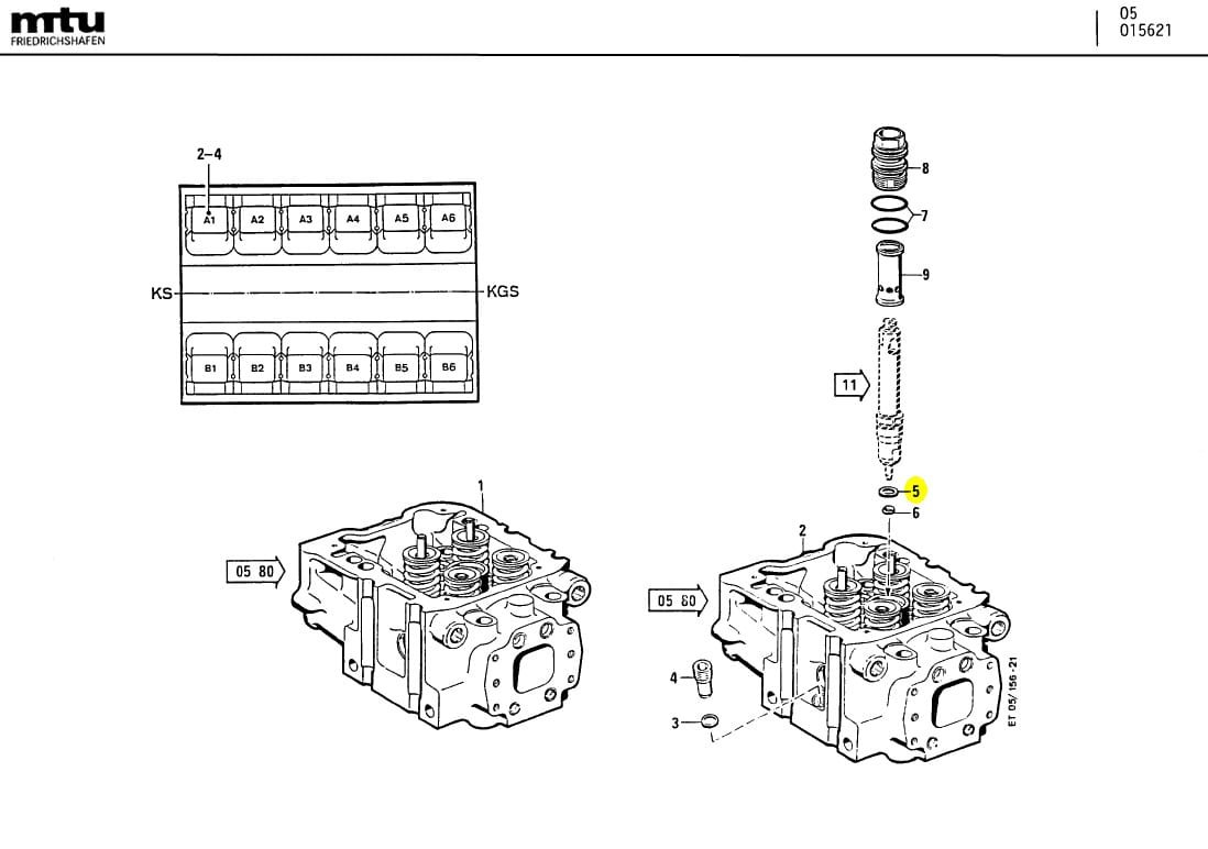 MTU 5500170260 Technical Engineering Exploded View