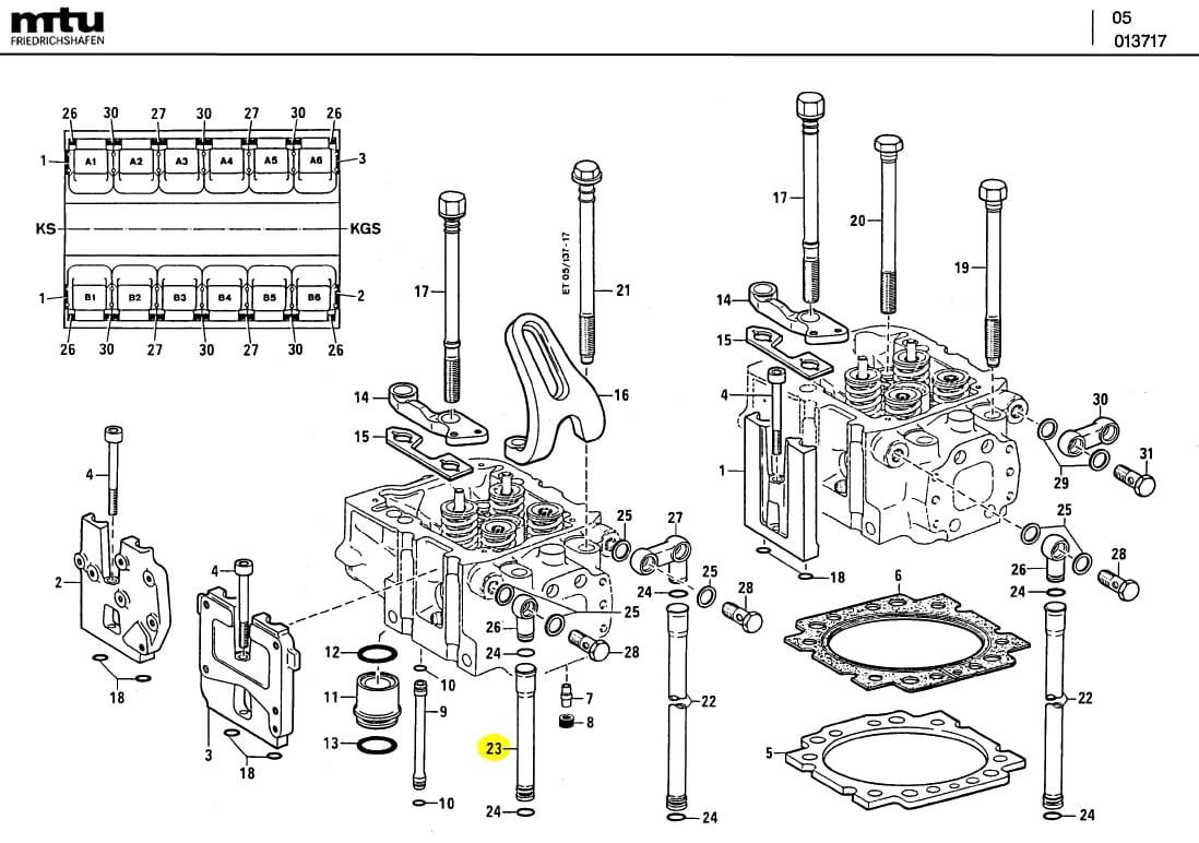 MTU 5500160069 Technical Engineering Exploded View