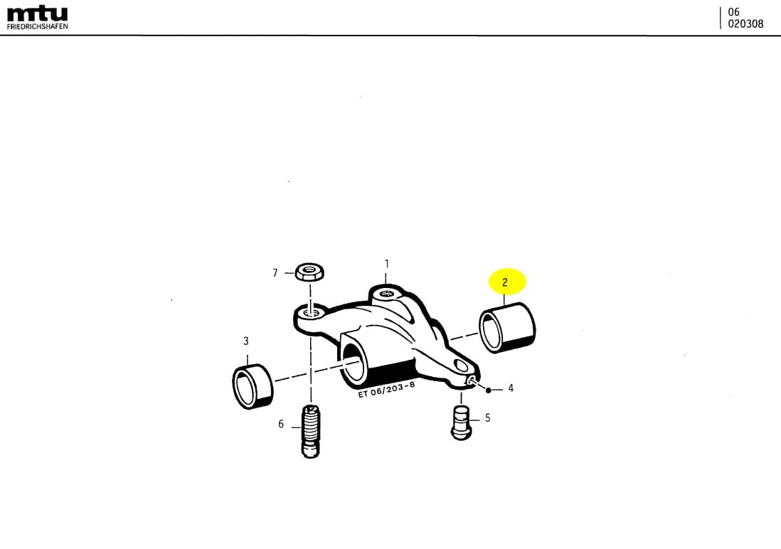 MTU 5370550050 Technical Engineering Exploded View