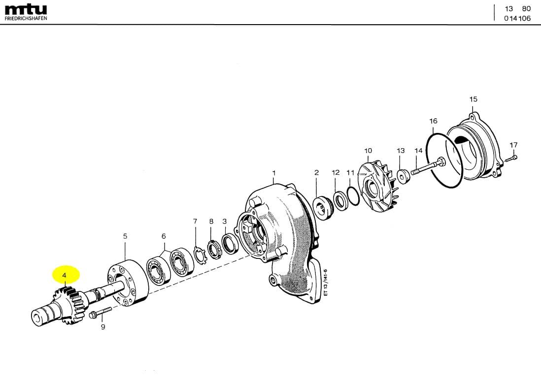 MTU 5552010005 Technical Engineering Exploded View