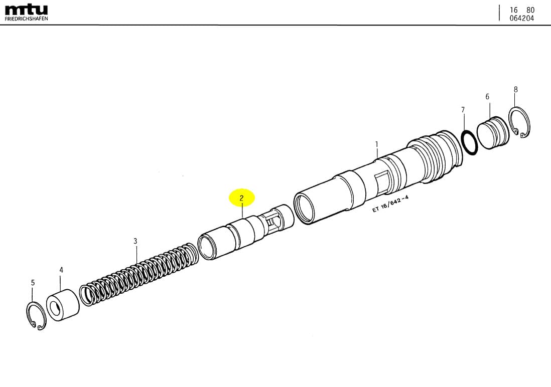 MTU 5501840832 Technical Engineering Exploded View