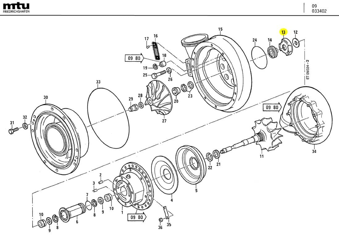 MTU 5110200510 Technical Engineering Exploded View