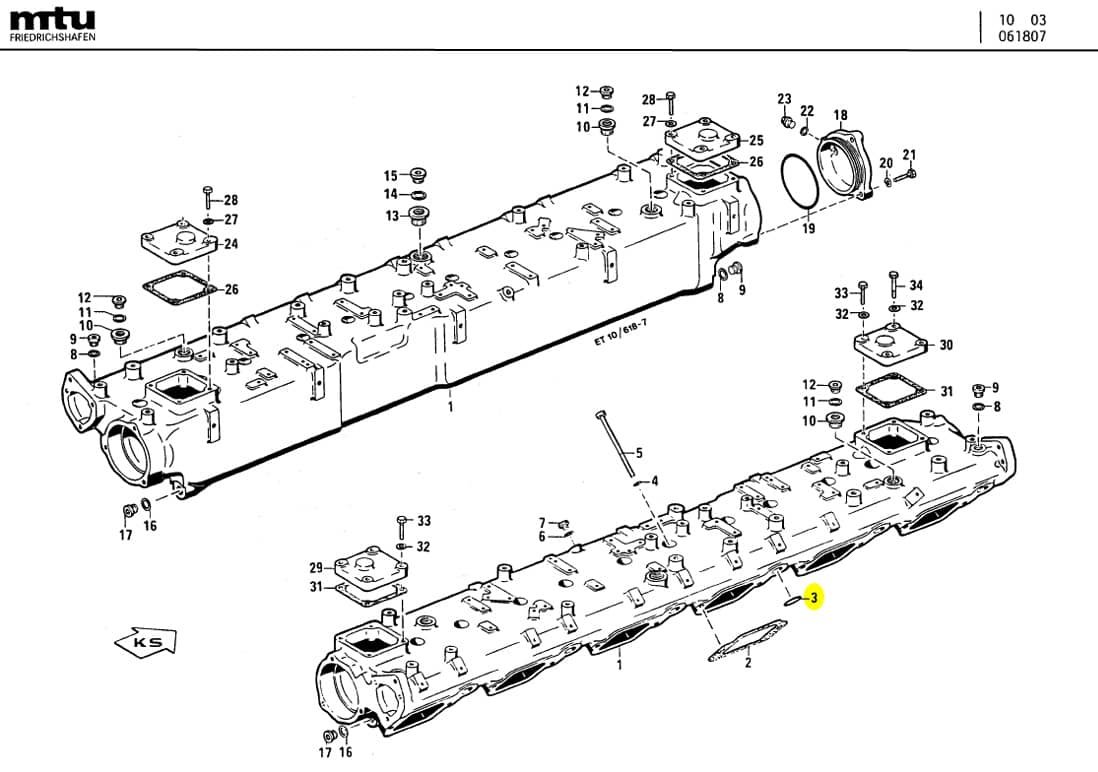 MTU 700429028001 Technical Engineering Exploded View