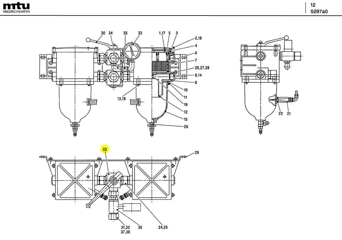 MTU Z=30467 Technical Engineering Exploded View