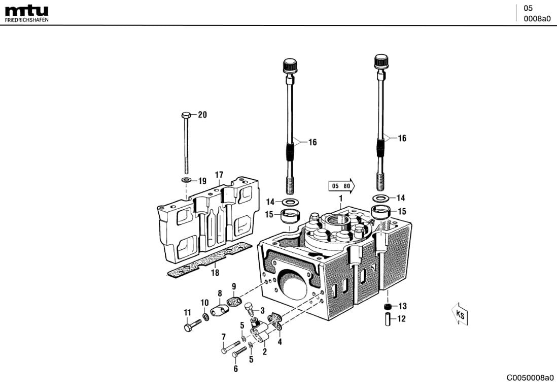 MTU 5600100083 Technical Engineering Exploded View