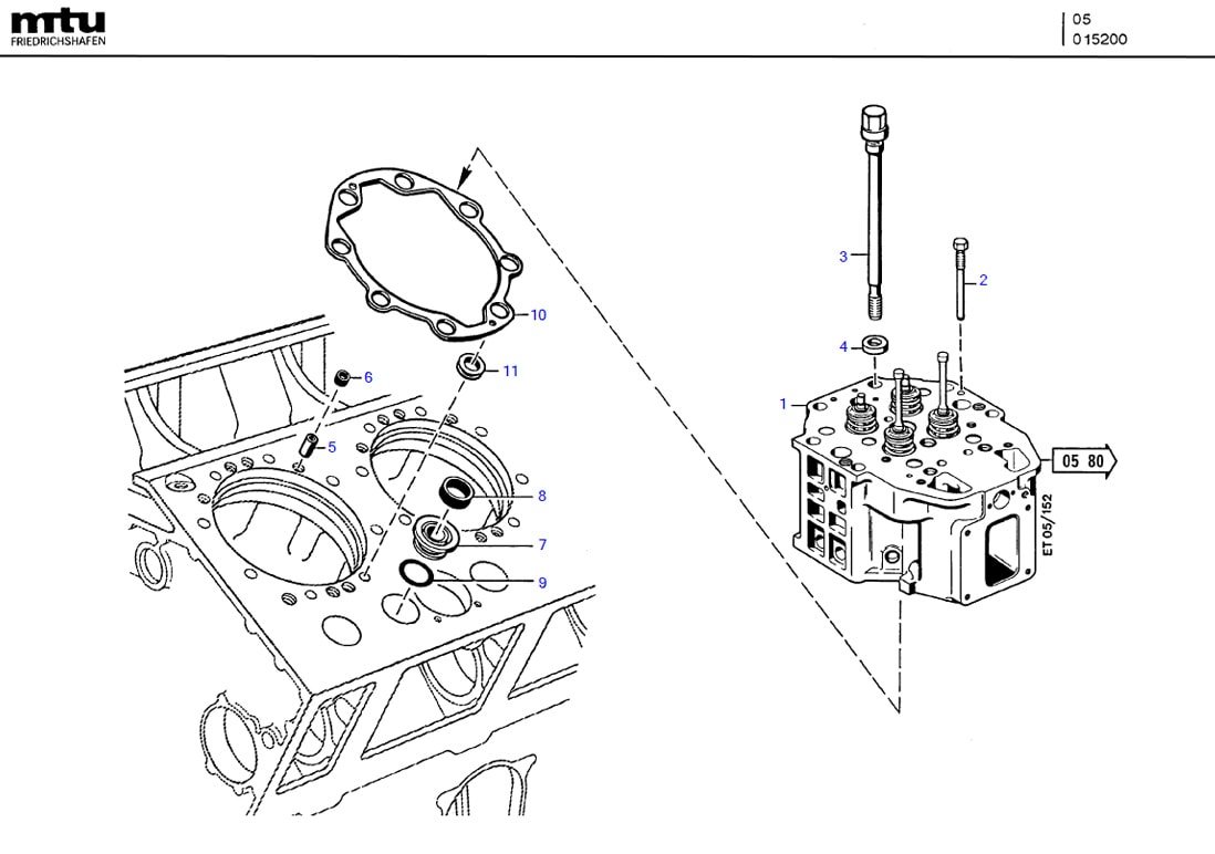 MTU 135A45008/2 Technical Engineering Exploded View