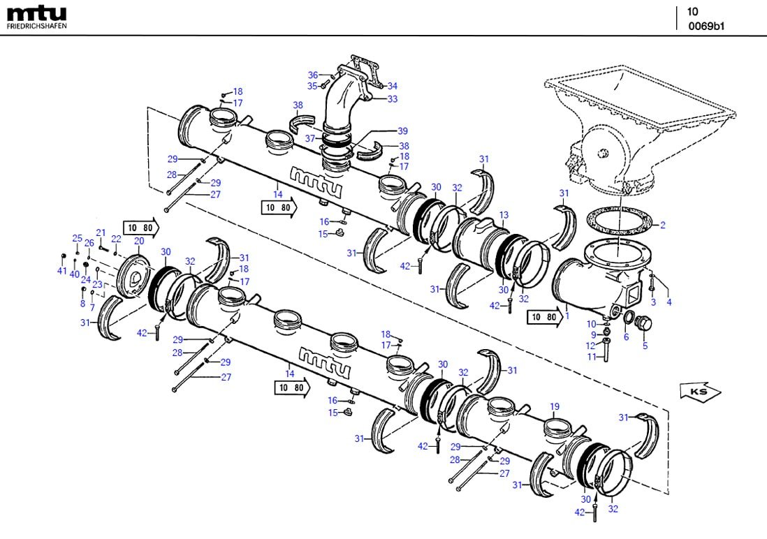MTU 135M37018/1 Technical Engineering Exploded View