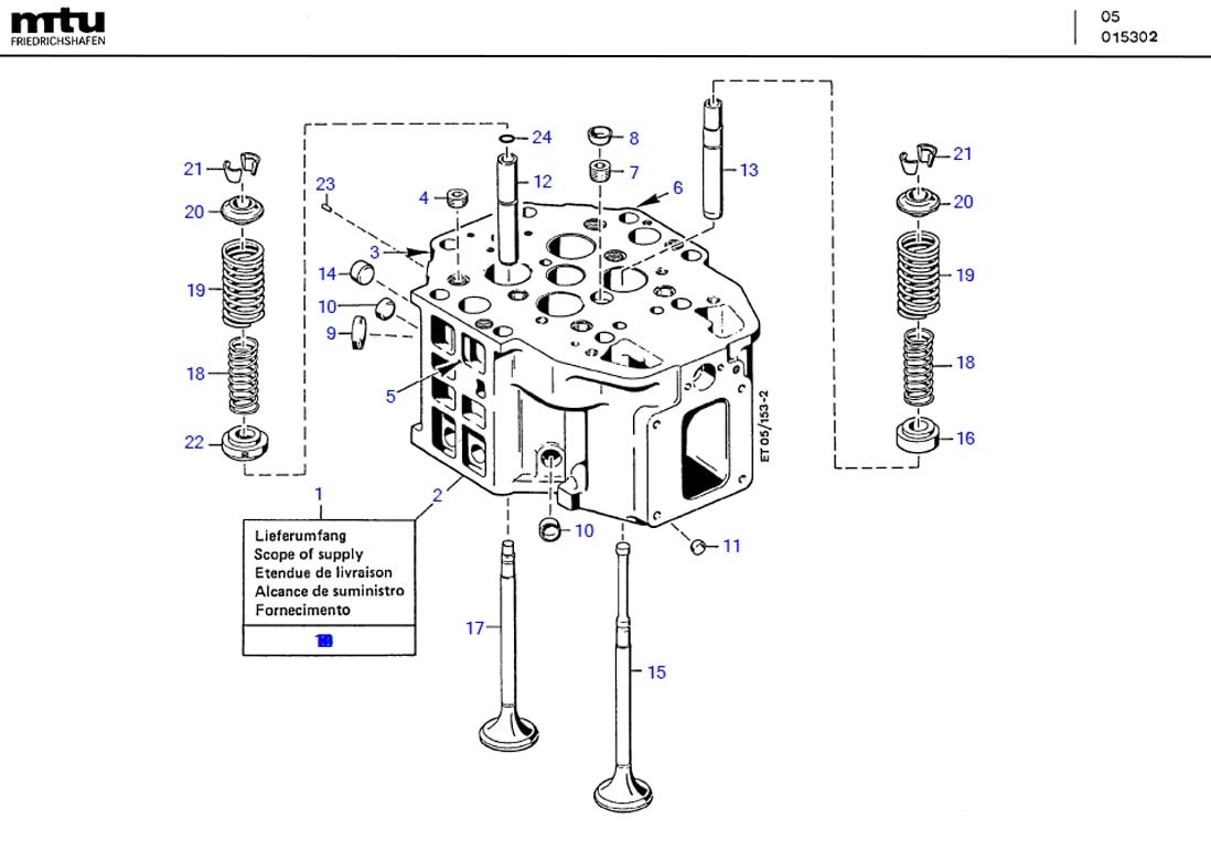 MTU 5800530101 Technical Engineering Exploded View