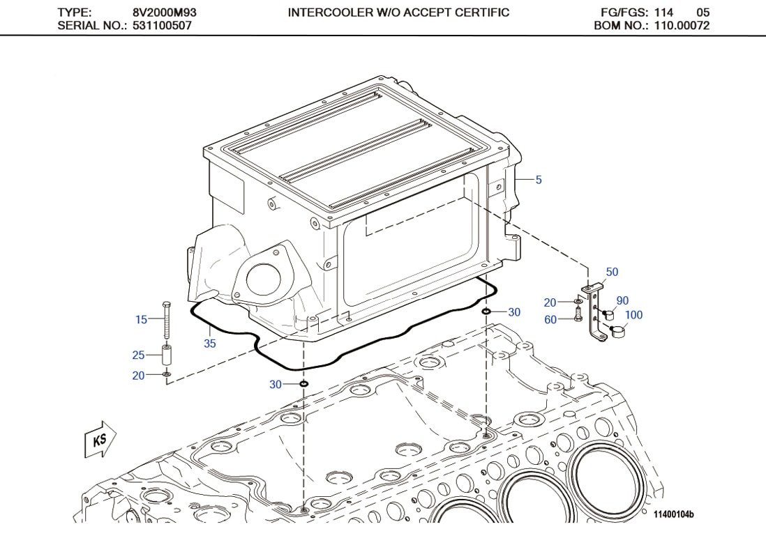 MTU 700429540000 Technical Engineering Exploded View