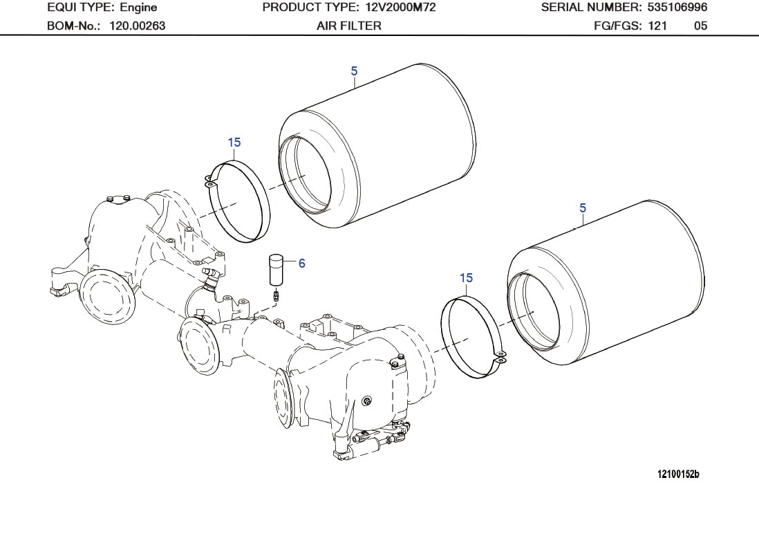 MTU 5360900001 Technical Engineering Exploded View
