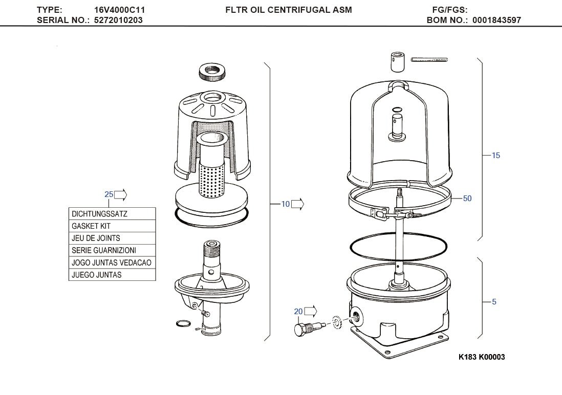 MTU 8691840027 Technical Engineering Exploded View