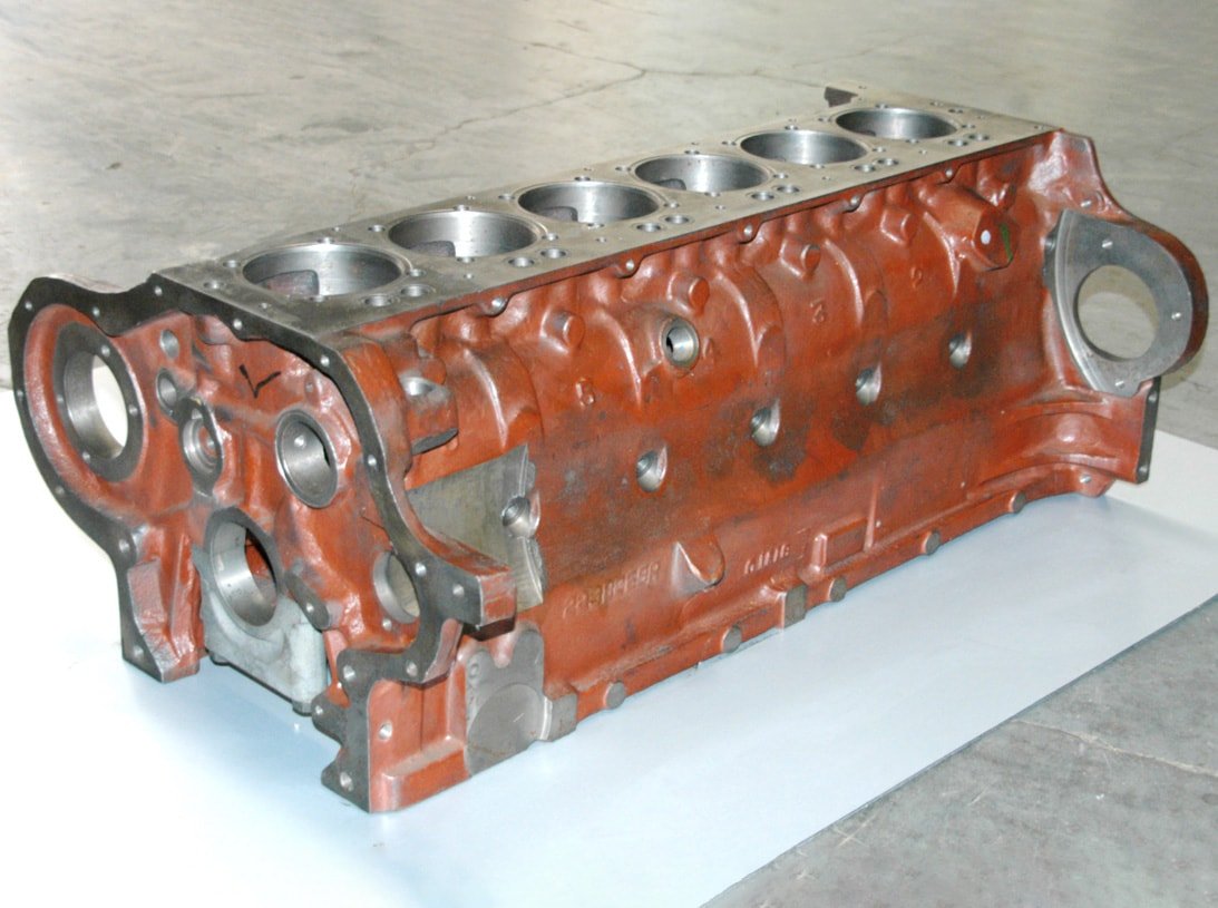 Deutz 6 cylinder turbocharged crankcase
