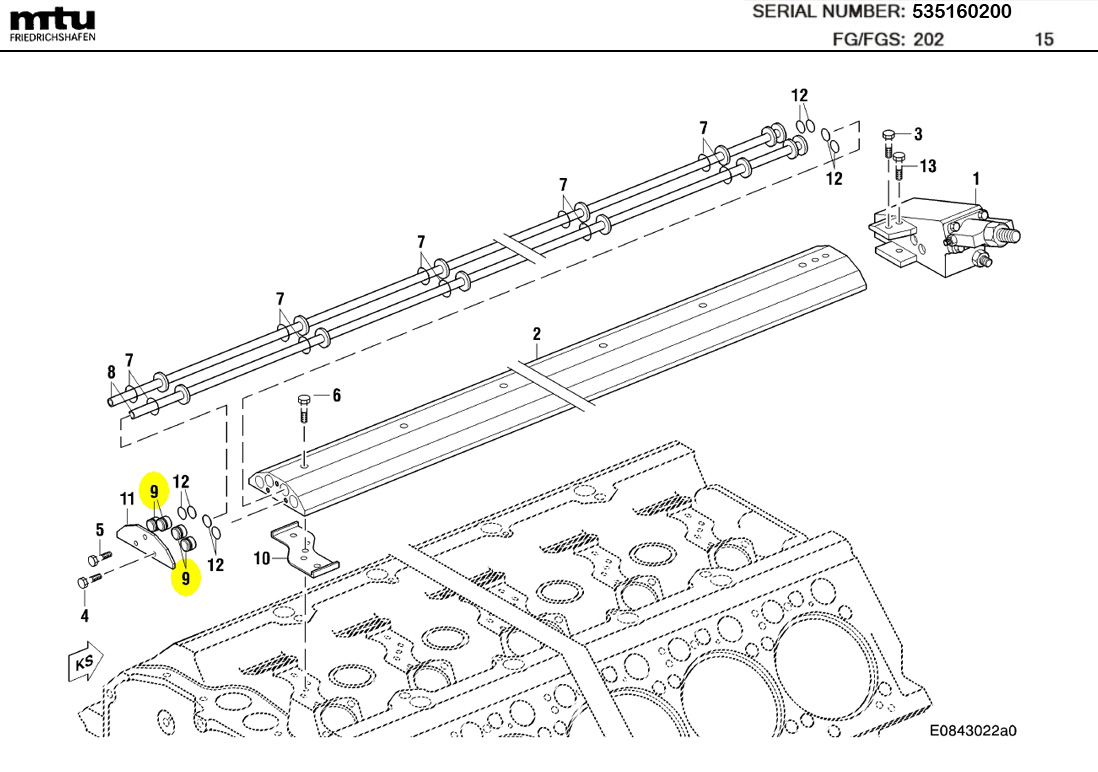 MTU 5314770056 Technical Engineering Exploded View