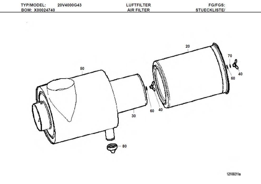 MTU XP52712100003 Technical Engineering Exploded View