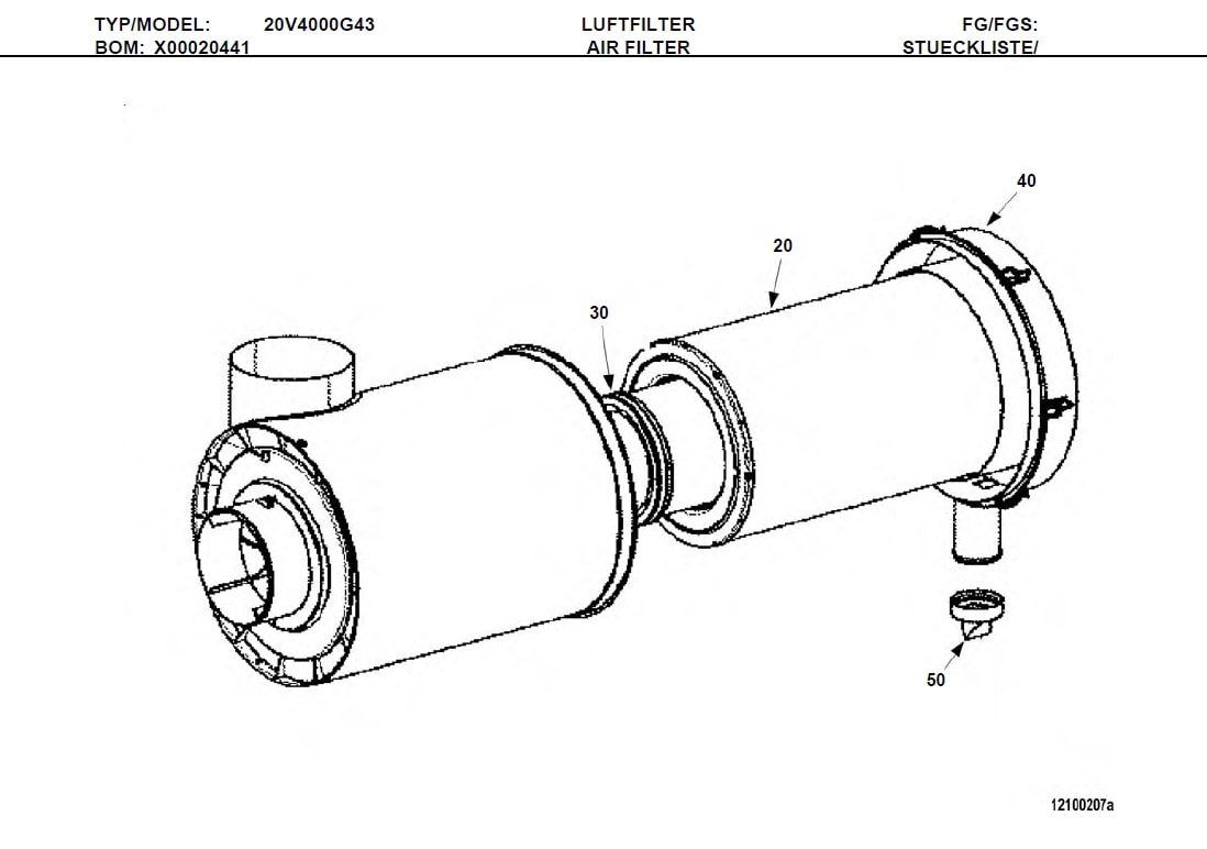 MTU XP52712100005 Technical Engineering Exploded View