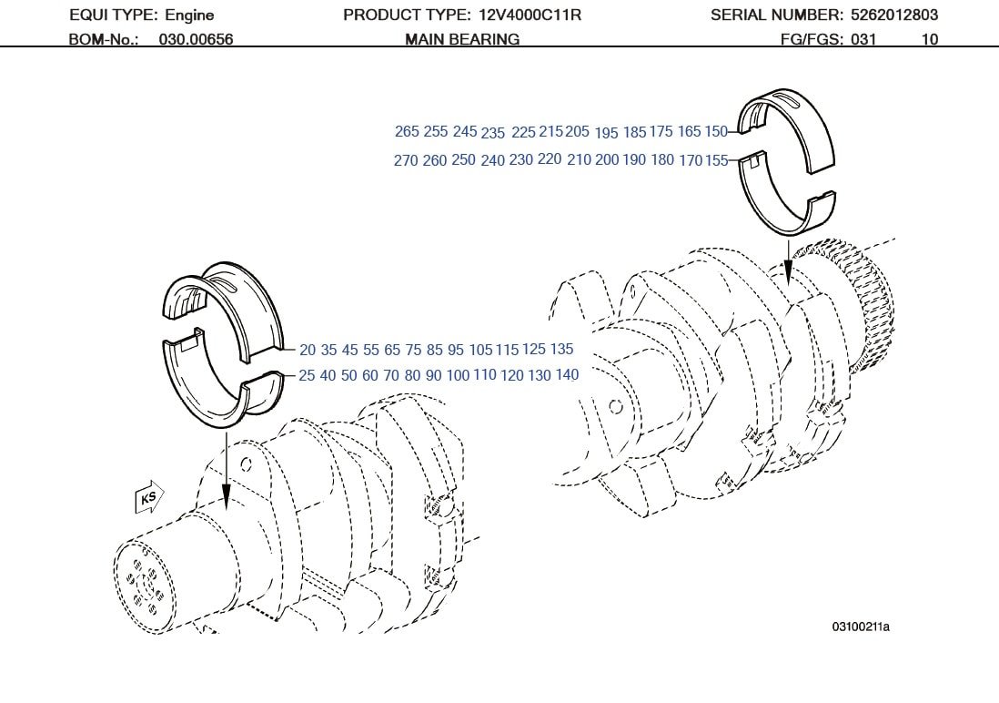 MTU 5240332608 Technical Engineering Exploded View