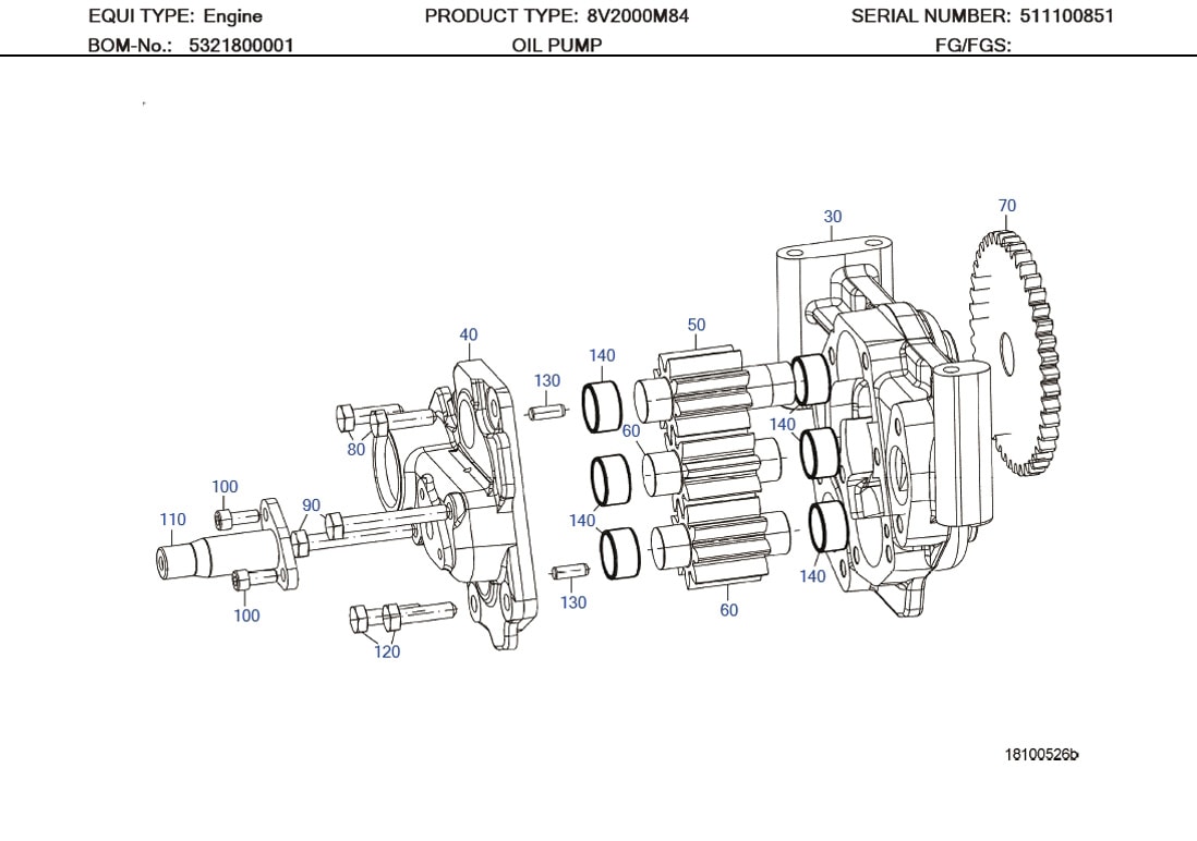 MTU 5361800515 Technical Engineering Exploded View