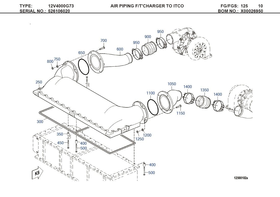 MTU 5240980281 Technical Engineering Exploded View